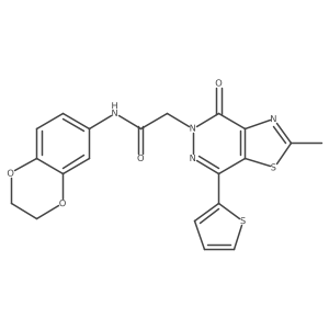 N-(2,3-dihydrobenzo[b][1,4]dioxin-6-yl)-2-(2-methyl-4-oxo-7-(thiophen-2-yl)thiazolo[4,5-d]pyridazin-5(4H)-yl)acetamide Structure