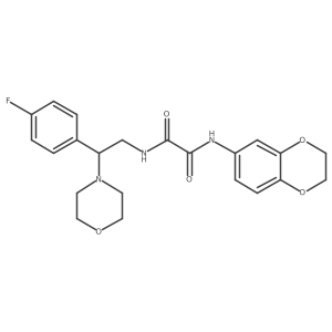 N1-(2,3-dihydrobenzo[b][1,4]dioxin-6-yl)-N2-(2-(4-fluorophenyl)-2-morpholinoethyl)oxalamide结构式