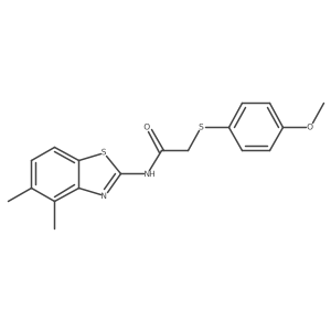 N-(4,5-dimethylbenzo[d]thiazol-2-yl)-2-((4-methoxyphenyl)thio)acetamide Structure