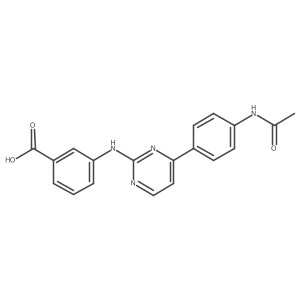 3-[[4-[4-(Acetylamino)phenyl]-2-pyrimidinyl]amino]benzoic acid结构式