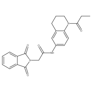 2-(1,3-dioxoisoindolin-2-yl)-N-(1-propionyl-1,2,3,4-tetrahydroquinolin-6-yl)acetamide结构式