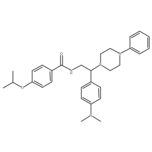 N-(2-(4-(dimethylamino)phenyl)-2-(4-phenylpiperazin-1-yl)ethyl)-4-isopropoxybenzamide结构式
