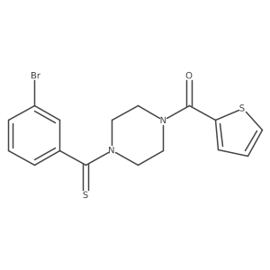 (4-(3-Bromophenylcarbonothioyl)piperazin-1-yl)(thiophen-2-yl)methanone结构式