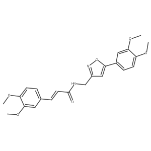 (Z)-3-(3,4-dimethoxyphenyl)-N-((5-(3,4-dimethoxyphenyl)isoxazol-3-yl)methyl)acrylamide Structure