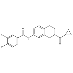 N-(2-(cyclopropanecarbonyl)-1,2,3,4-tetrahydroisoquinolin-7-yl)-3,4-difluorobenzamide Structure