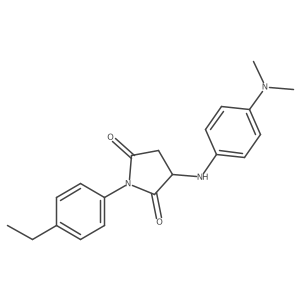3-((4-(Dimethylamino)phenyl)amino)-1-(4-ethylphenyl)pyrrolidine-2,5-dione结构式