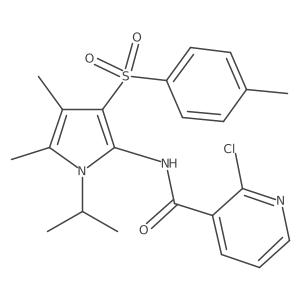 2-chloro-N-{4,5-dimethyl-3-[(4-methylphenyl)sulfonyl]-1-(propan-2-yl)-1H-pyrrol-2-yl}pyridine-3-carboxamide Structure