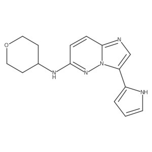 3-(1h-Pyrrol-2-yl)-n-(tetrahydro-2h-pyran-4-yl)imidazo[1,2-b]pyridazin-6-amine结构式