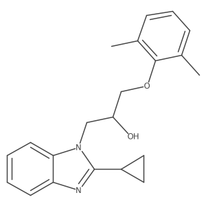 3-(2,6-Dimethylphenoxy)-1-(2-cyclopropylbenzimidazolyl)propan-2-ol结构式