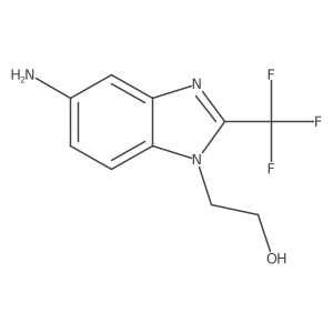 2-[5-amino-2-(trifluoromethyl)-1H-benzimidazol-1-yl]ethanol结构式