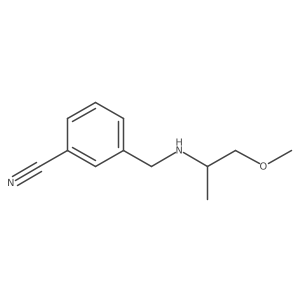3-{[(1-Methoxypropan-2-YL)amino]methyl}benzonitrile结构式