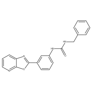 1-Benzyl-3-(3-(thiazolo[5,4-b]pyridin-2-yl)phenyl)urea结构式