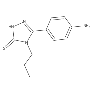 5-(4-Aminophenyl)-2,4-dihydro-4-propyl-3H-1,2,4-triazole-3-thione结构式