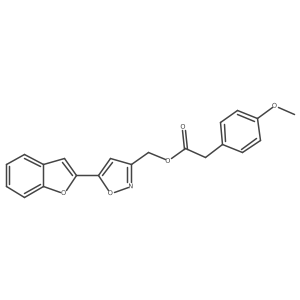 (5-(Benzofuran-2-yl)isoxazol-3-yl)methyl 2-(4-methoxyphenyl)acetate Structure