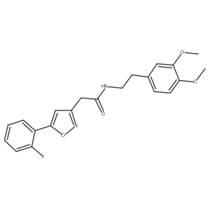 N-(3,4-dimethoxyphenethyl)-2-(5-(2-fluorophenyl)isoxazol-3-yl)acetamide Structure