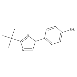 4-[3-(1,1-Dimethylethyl)-1H-1,2,4-triazol-1-yl]benzenamine结构式