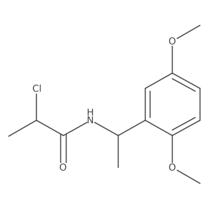 2-chloro-N-[1-(2,5-dimethoxyphenyl)ethyl]propanamide结构式