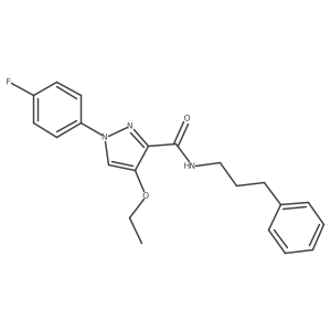 4-ethoxy-1-(4-fluorophenyl)-N-(3-phenylpropyl)-1H-pyrazole-3-carboxamide结构式