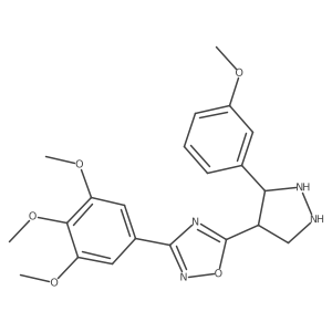 5-[3-(3-Methoxyphenyl)pyrazolidin-4-yl]-3-(3,4,5-trimethoxyphenyl)-1,2,4-oxadiazole结构式