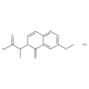 3-Methoxy-alpha-methyl-5-oxo-1,6-naphthyridine-6(5h)-acetic acid hydrochloride结构式