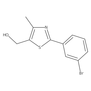Cc1nc(-c2cccc(Br)c2)sc1CO结构式