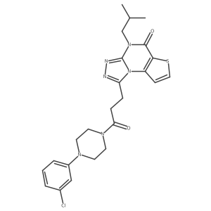1-(3-(4-(3-chlorophenyl)piperazin-1-yl)-3-oxopropyl)-4-isobutylthieno[2,3-e][1,2,4]triazolo[4,3-a]pyrimidin-5(4H)-one Structure