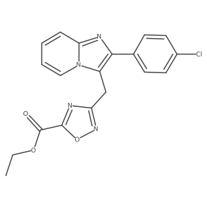 Ethyl 3-((2-(4-chlorophenyl)imidazo[1,2-a]pyridin-3-yl)methyl)-1,2,4-oxadiazole-5-carboxylate Structure