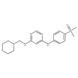 N-[4-(dimethylphosphoryl)phenyl]-N'-(morpholin-4-ylmethyl)pyrimidine-4,6-diamine Structure