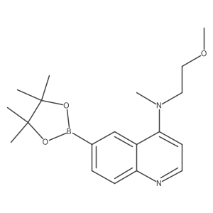 N-(2-methoxyethyl)-N-methyl-6-(4,4,5,5-tetramethyl-1,3,2-dioxaborolan-2-yl)quinolin-4-amine Structure