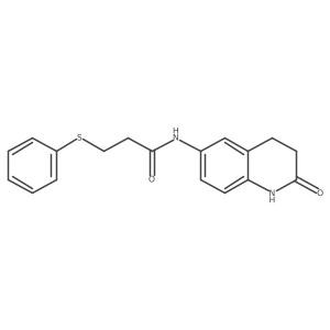 N-(2-oxo-1,2,3,4-tetrahydroquinolin-6-yl)-3-(phenylthio)propanamide结构式