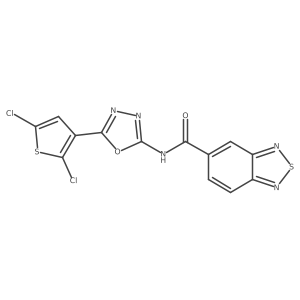 N-(5-(2,5-dichlorothiophen-3-yl)-1,3,4-oxadiazol-2-yl)benzo[c][1,2,5]thiadiazole-5-carboxamide Structure