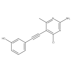 3-(2-Amino-4-chloro-6-methyl-pyrimidin-5-ylethynyl)-phenol结构式