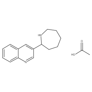 3-(Azepan-2-yl)quinoline; acetic acid结构式