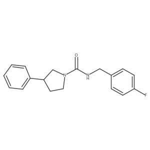 N-(4-fluorobenzyl)-3-phenylpyrrolidine-1-carboxamide结构式