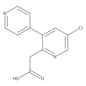 2-(5-Chloro-3-pyridin-4-ylpyridin-2-yl)acetic acid Structure