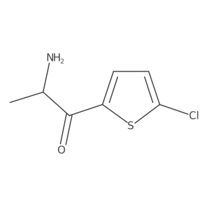 2-Amino-1-(5-chlorothiophen-2-yl)propan-1-one结构式
