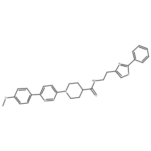 1-(6-(4-methoxyphenyl)pyridazin-3-yl)-N-(2-(2-phenylthiazol-4-yl)ethyl)piperidine-4-carboxamide Structure