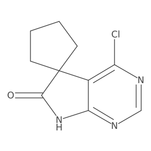 4'-Chlorospiro[cyclopentane-1,5'-pyrrolo[2,3-d]pyrimidin]-6'(7'H)-one Structure