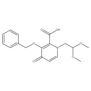 3-(Benzyloxy)-1-(2,2-dimethoxyethyl)-4-oxo-1,4-dihydropyridine-2-carboxylic acid结构式