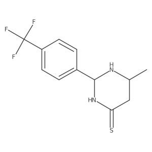 6-Methyl-2-[4-(trifluoromethyl)phenyl]-1,3-diazinane-4-thione结构式