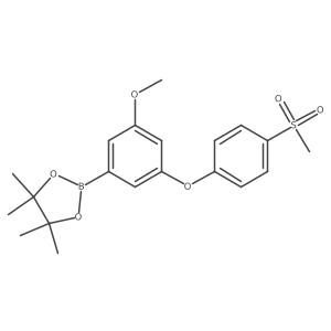 2-[3-Methoxy-5-[4-(methylsulfonyl)phenoxy]phenyl]-4,4,5,5-tetramethyl-1,3,2-dioxaborolane Structure