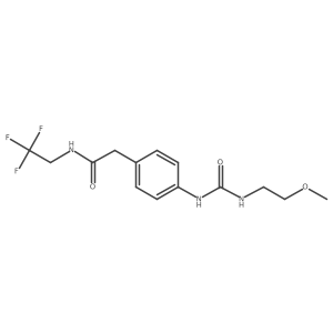 2-(4-(3-(2-methoxyethyl)ureido)phenyl)-N-(2,2,2-trifluoroethyl)acetamide Structure