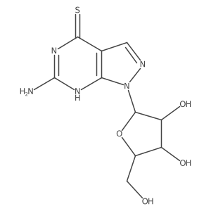 6-Amino-1-((2R,3R,4S,5R)-3,4-dihydroxy-5-(hydroxymethyl)tetrahydrofuran-2-yl)-1H-pyrazolo[3,4-d]pyrimidine-4(7H)-thione Structure