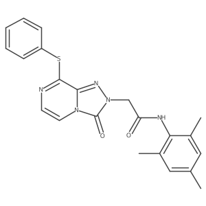 N-mesityl-2-(3-oxo-8-(phenylthio)-[1,2,4]triazolo[4,3-a]pyrazin-2(3H)-yl)acetamide Structure