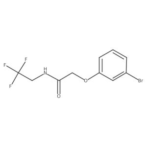 2-(3-bromophenoxy)-N-(2,2,2-trifluoroethyl)acetamide结构式
