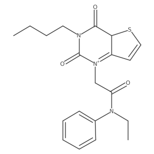 2-{3-butyl-2,4-dioxo-1H,2H,3H,4H-thieno[3,2-d]pyrimidin-1-yl}-N-ethyl-N-phenylacetamide结构式