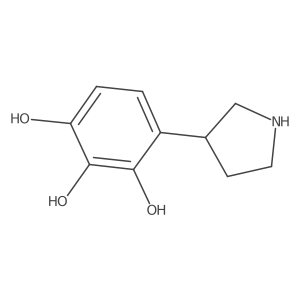 4-(Pyrrolidin-3-yl)benzene-1,2,3-triol结构式