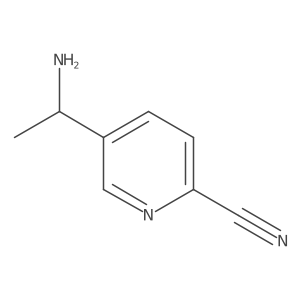 5-(1-Aminoethyl)pyridine-2-carbonitrile结构式