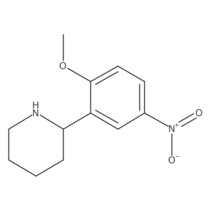 2-(2-Methoxy-5-nitrophenyl)piperidine结构式