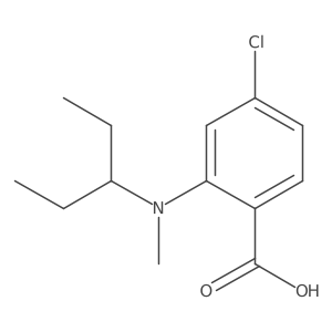 Benzoic acid, 4-chloro-2-[(1-ethylpropyl)methylamino]- Structure